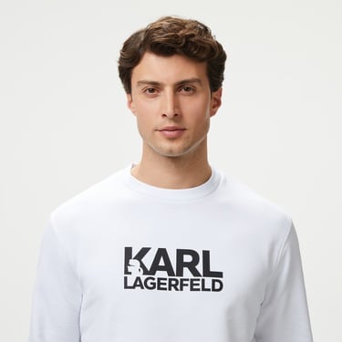  Karl Lagerfeld Erkek Beyaz Sweatshirt