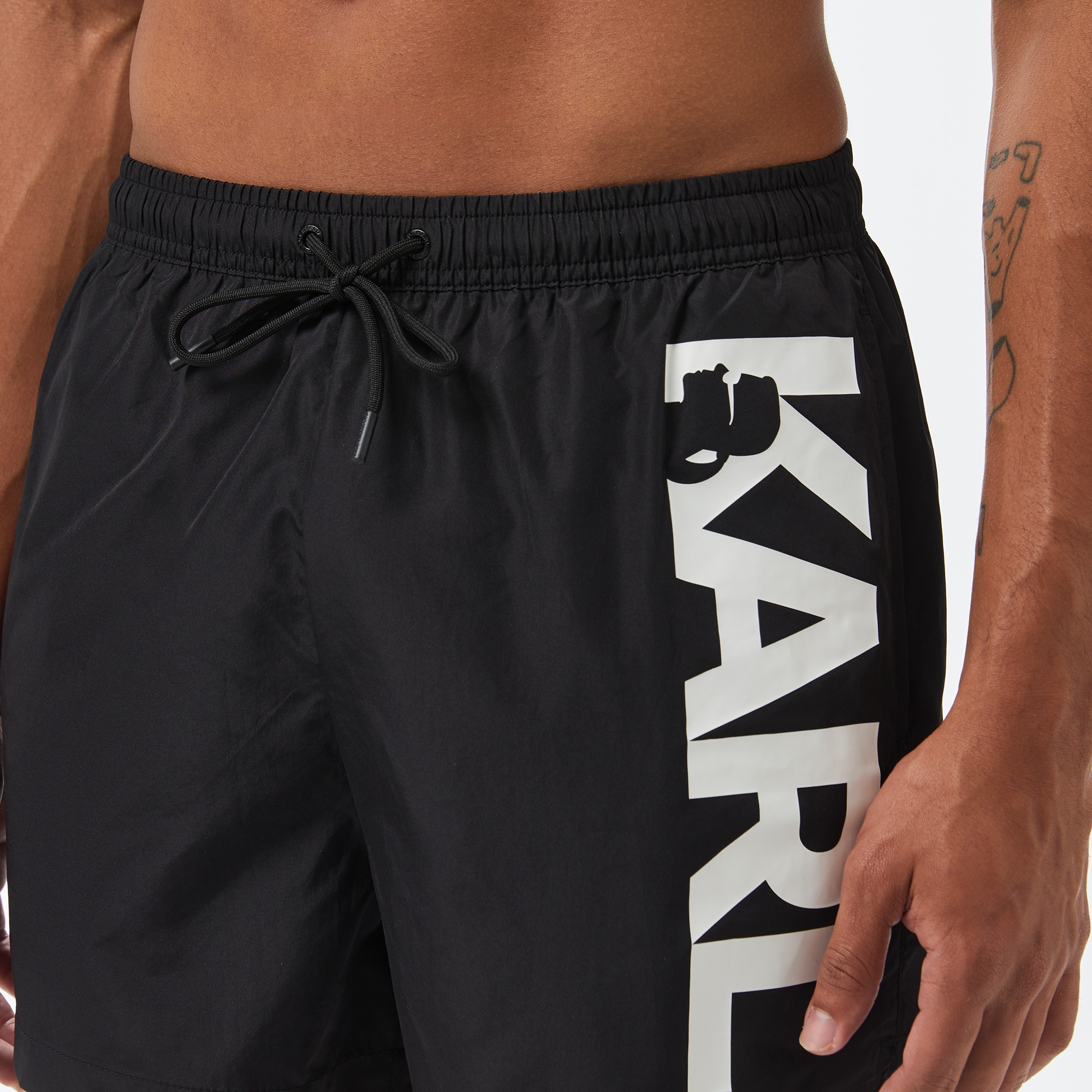 Karl Lagerfeld Erkek Siyah Mayo Şort