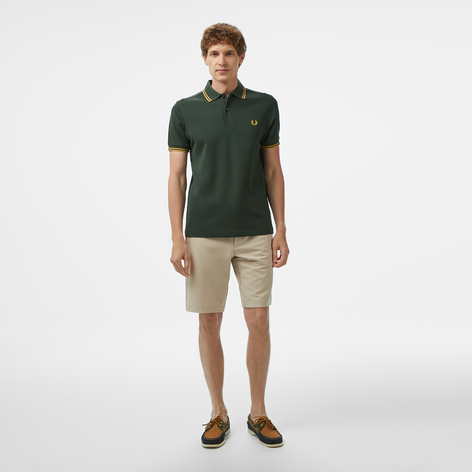 Fred Perry Twin Tipped Erkek Yeşil T-Shirt