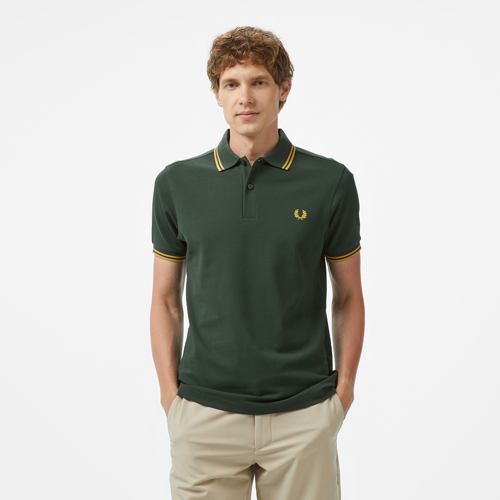 Fred Perry Twin Tipped Erkek Yeşil T-Shirt
