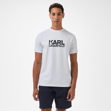  Karl Lagerfeld Erkek Beyaz T-Shirt