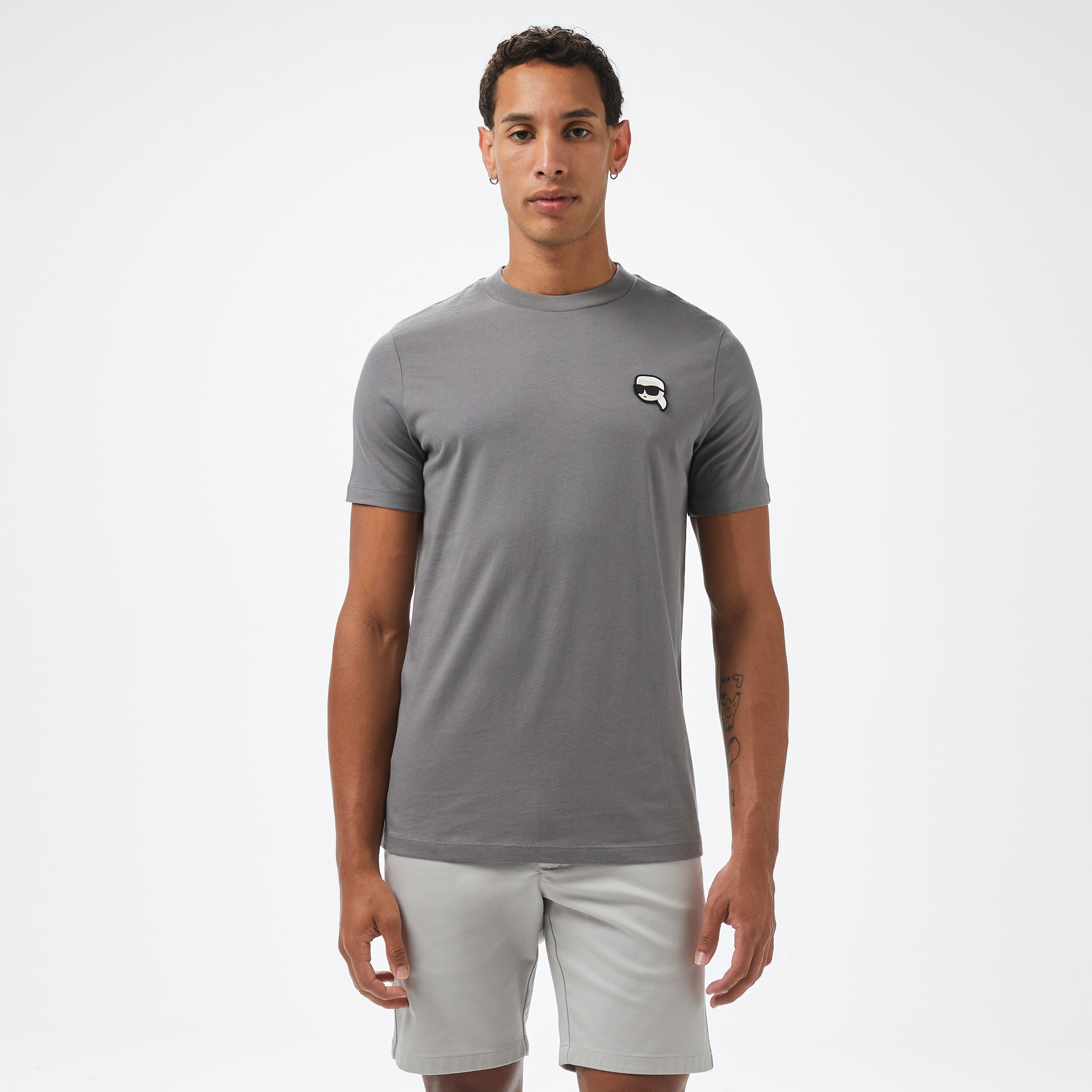  Karl Lagerfeld Erkek Gri T-Shirt