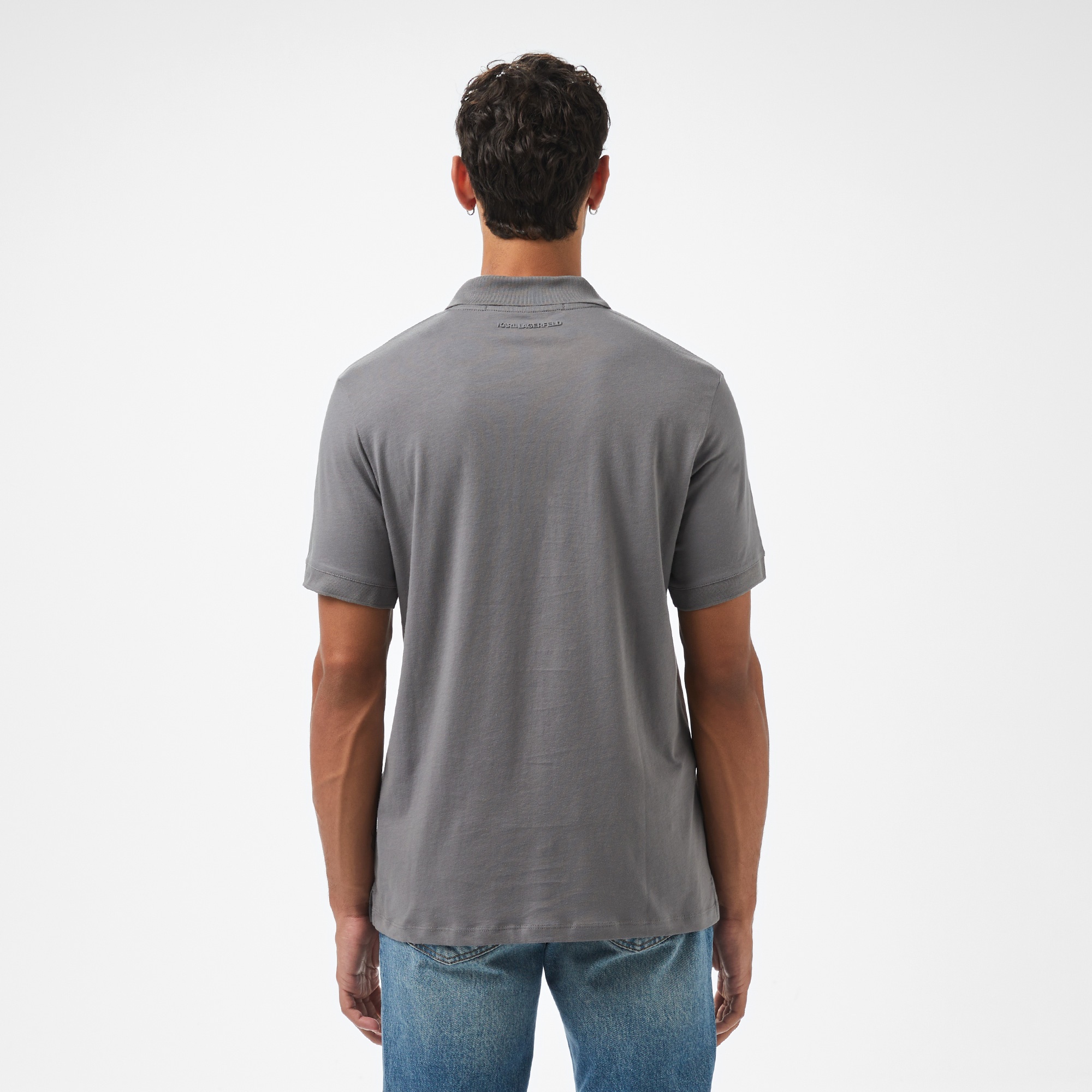 Karl Lagerfeld Erkek Gri Polo