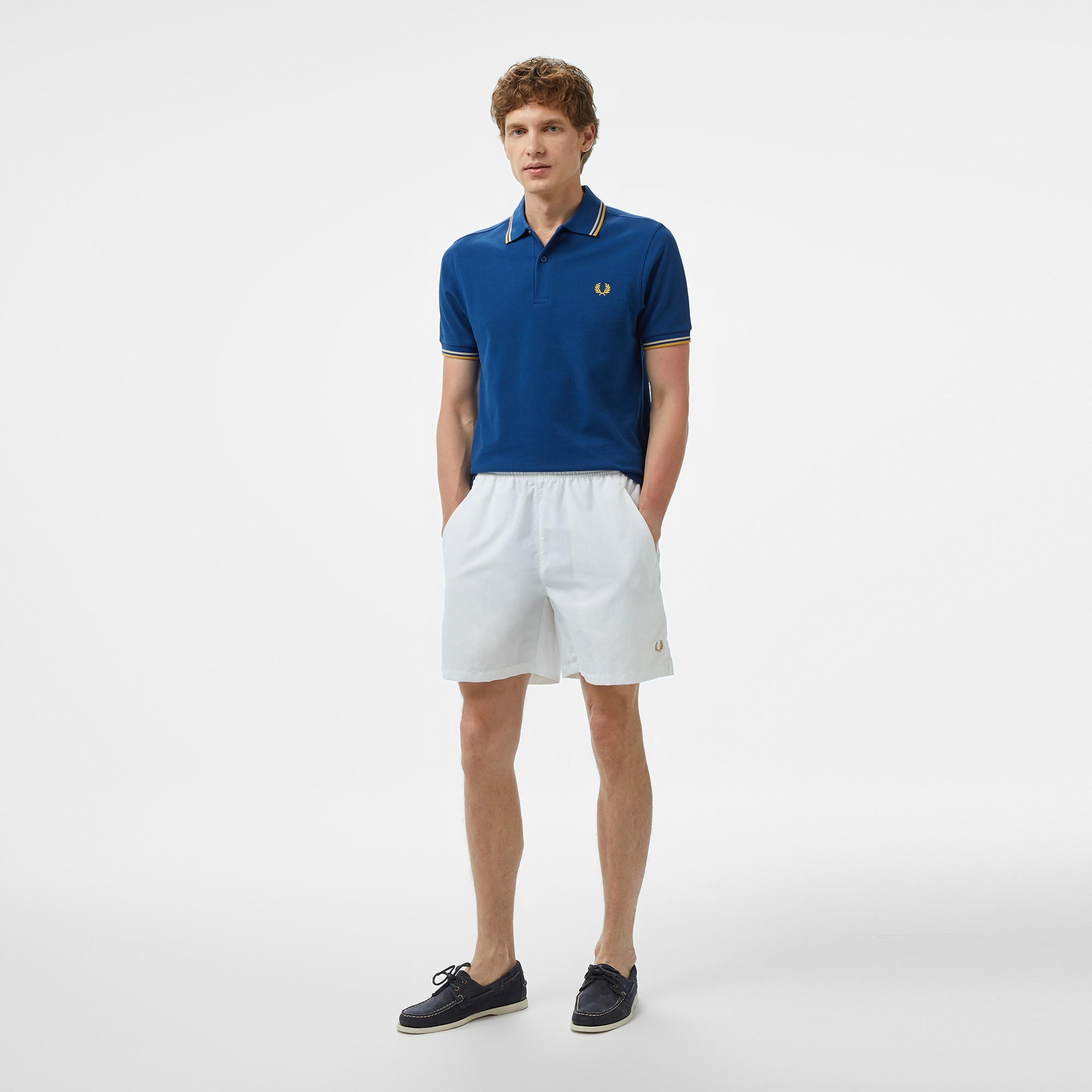 Fred Perry Twin Tipped Erkek Mavi T-Shirt