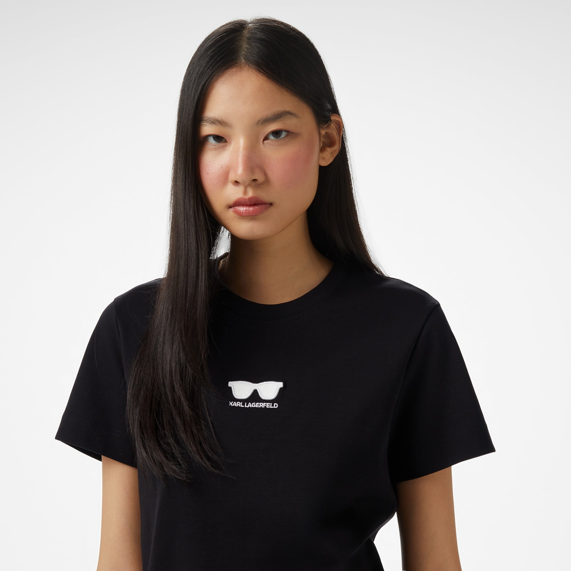 Karl Lagerfeld Kadın Siyah T-Shirt