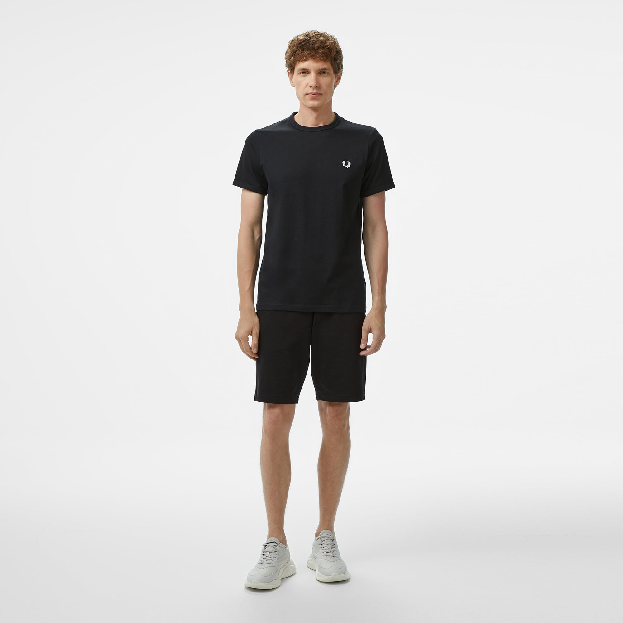 Fred Perry Ringer Erkek Siyah T-Shirt
