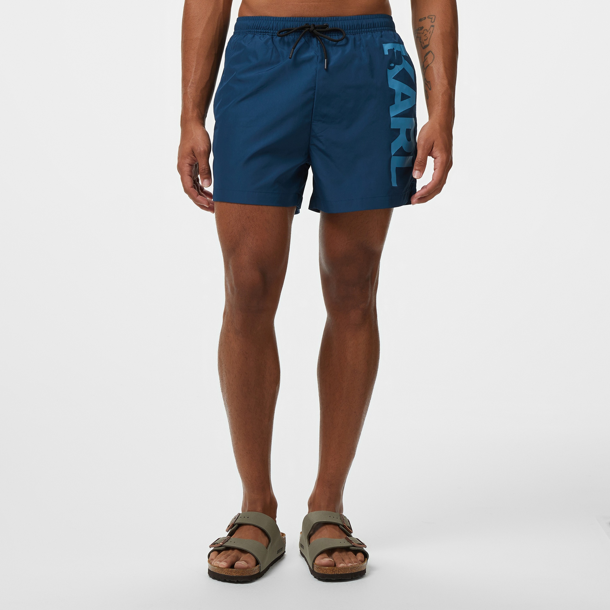 Karl Lagerfeld Erkek Mavi Mayo Şort