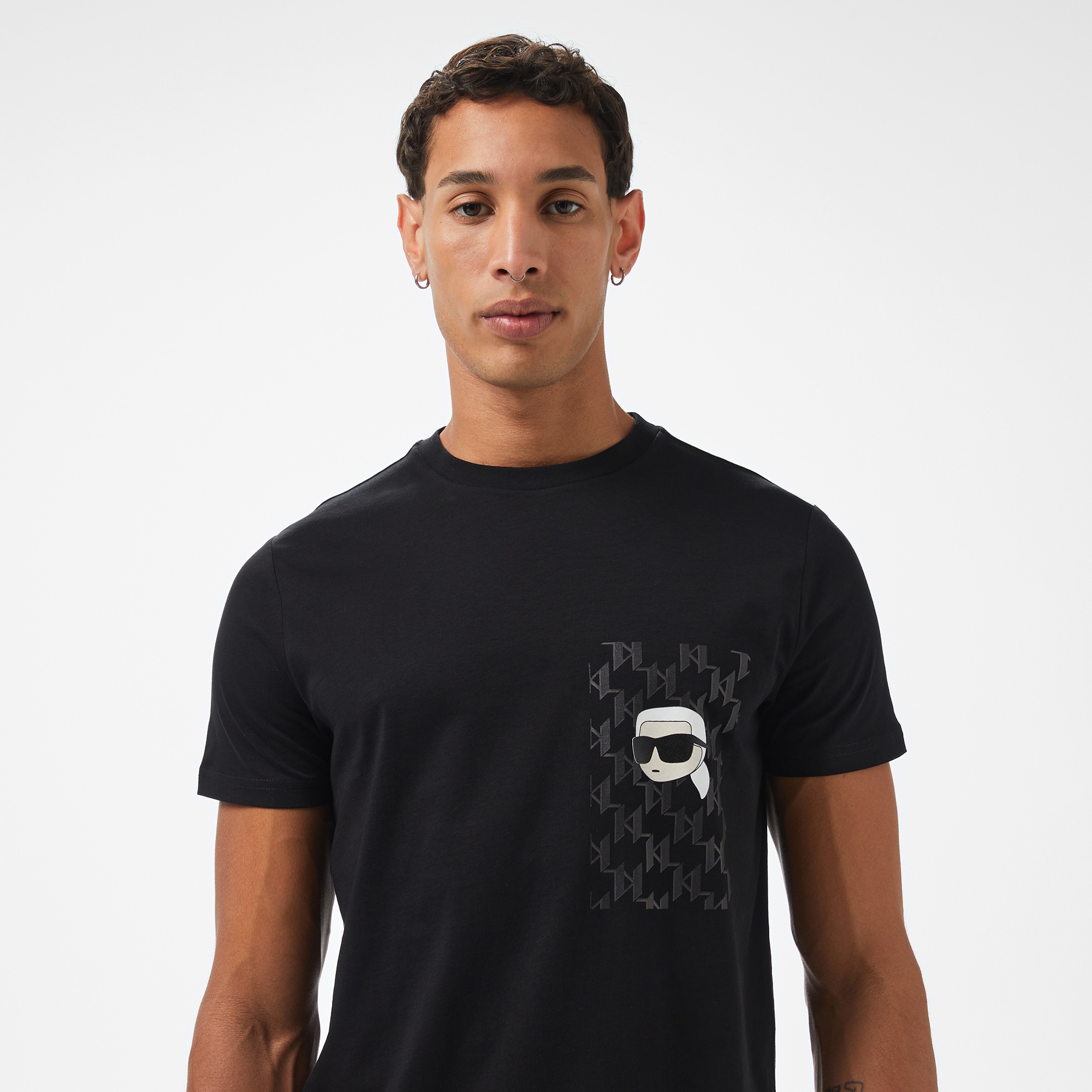 Karl Lagerfeld Erkek Siyah T-Shirt