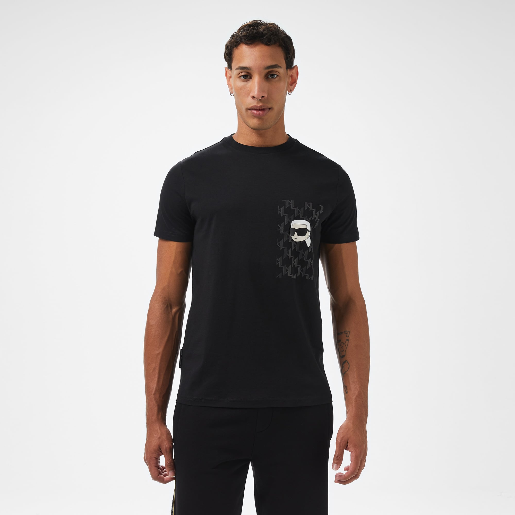  Karl Lagerfeld Erkek Siyah T-Shirt