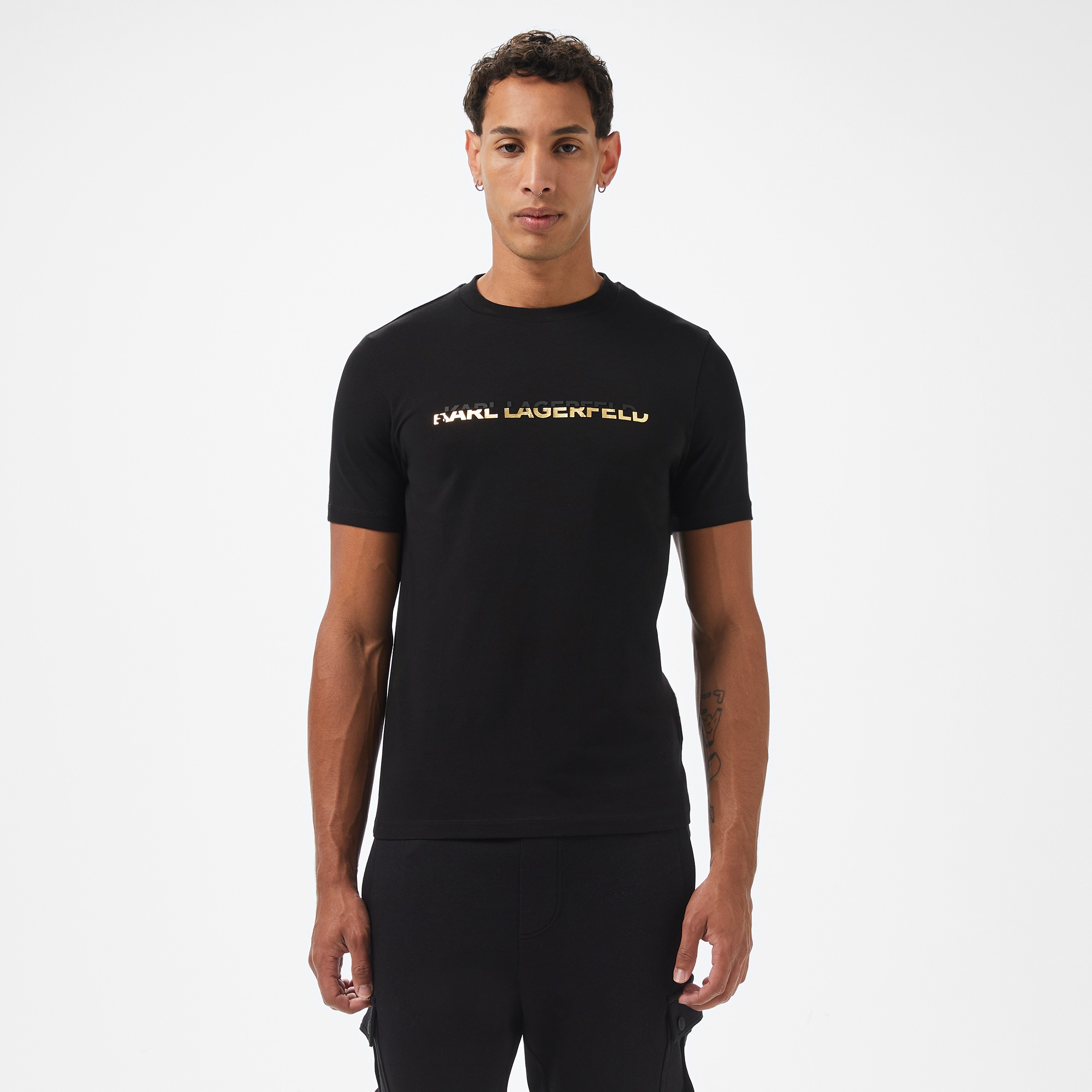 Karl Lagerfeld Erkek Siyah T-Shirt