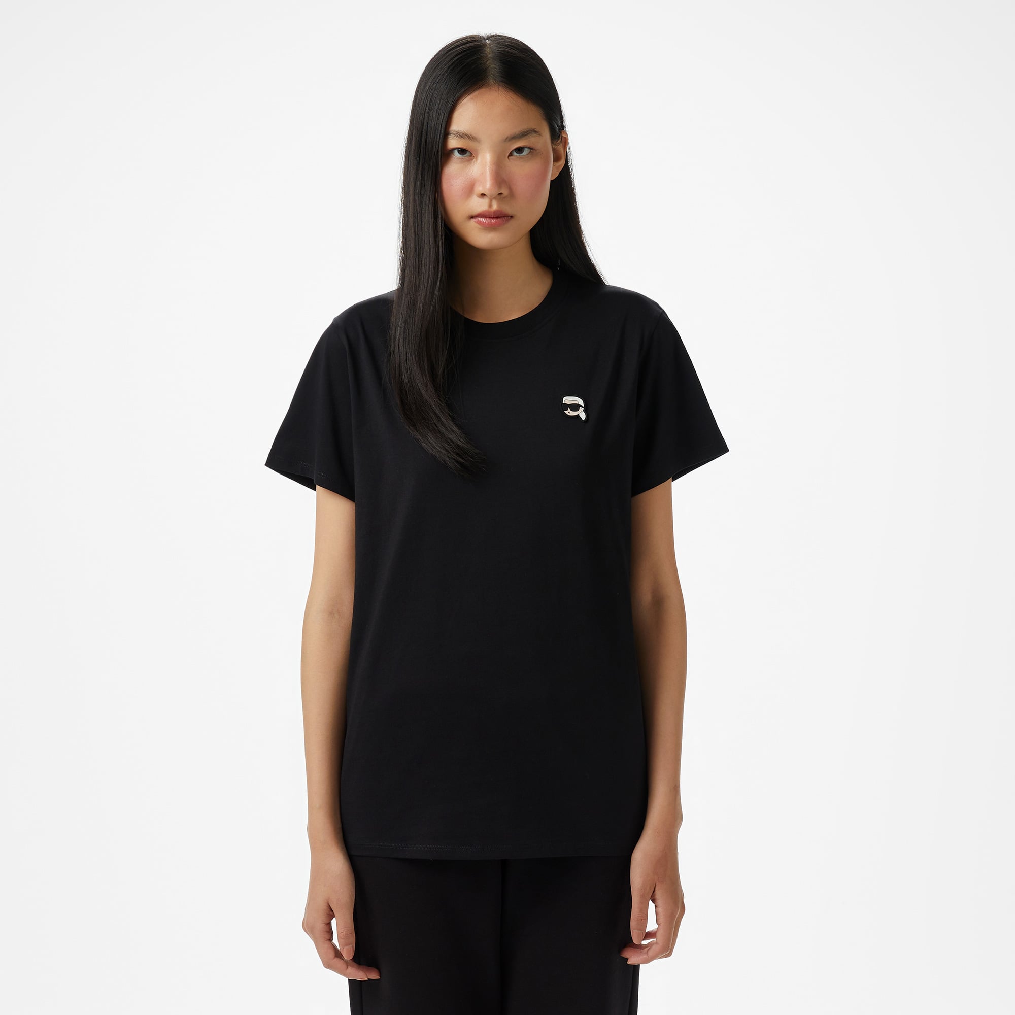  Karl Lagerfeld Kadın Siyah T-Shirt