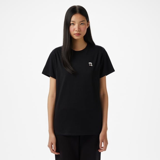  Karl Lagerfeld Kadın Siyah T-Shirt