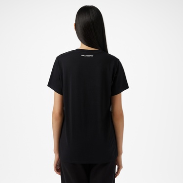  Karl Lagerfeld Kadın Siyah T-Shirt