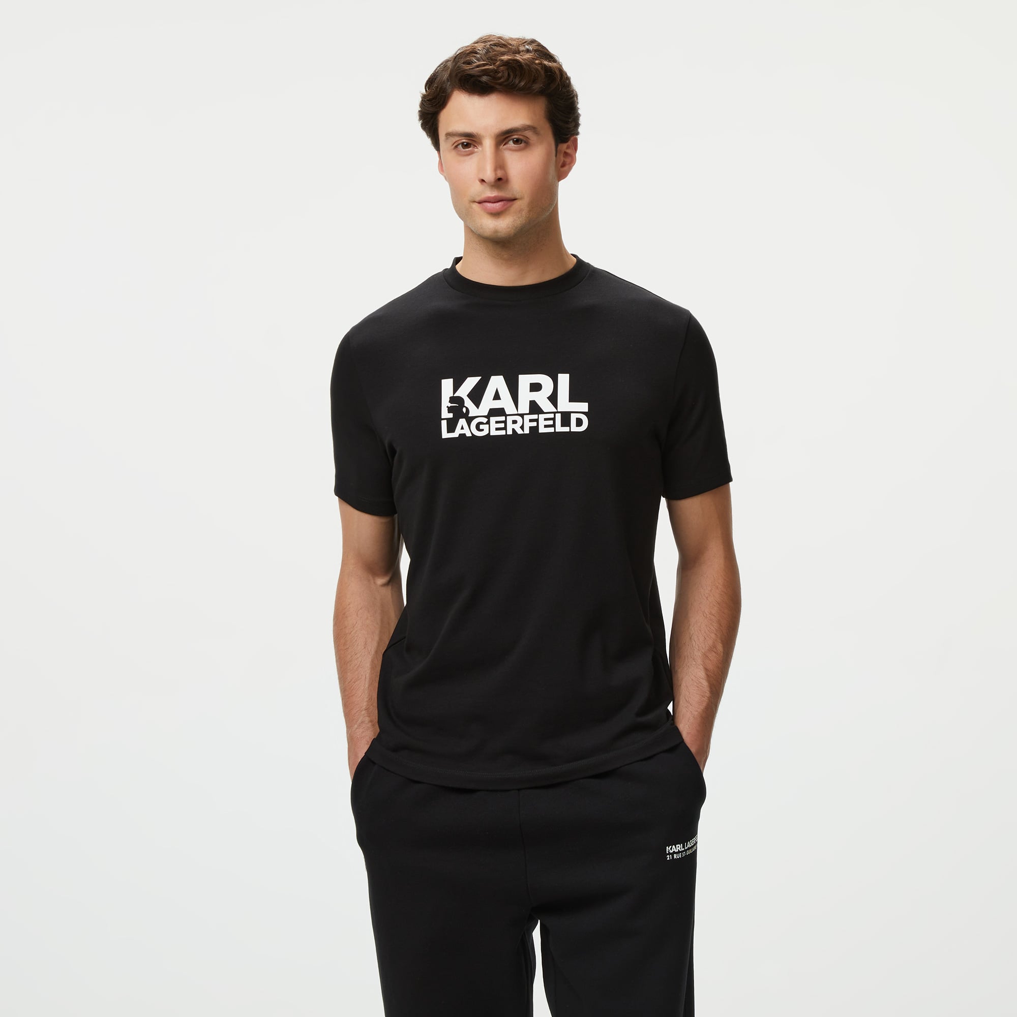  Karl Lagerfeld Erkek Siyah T-Shirt