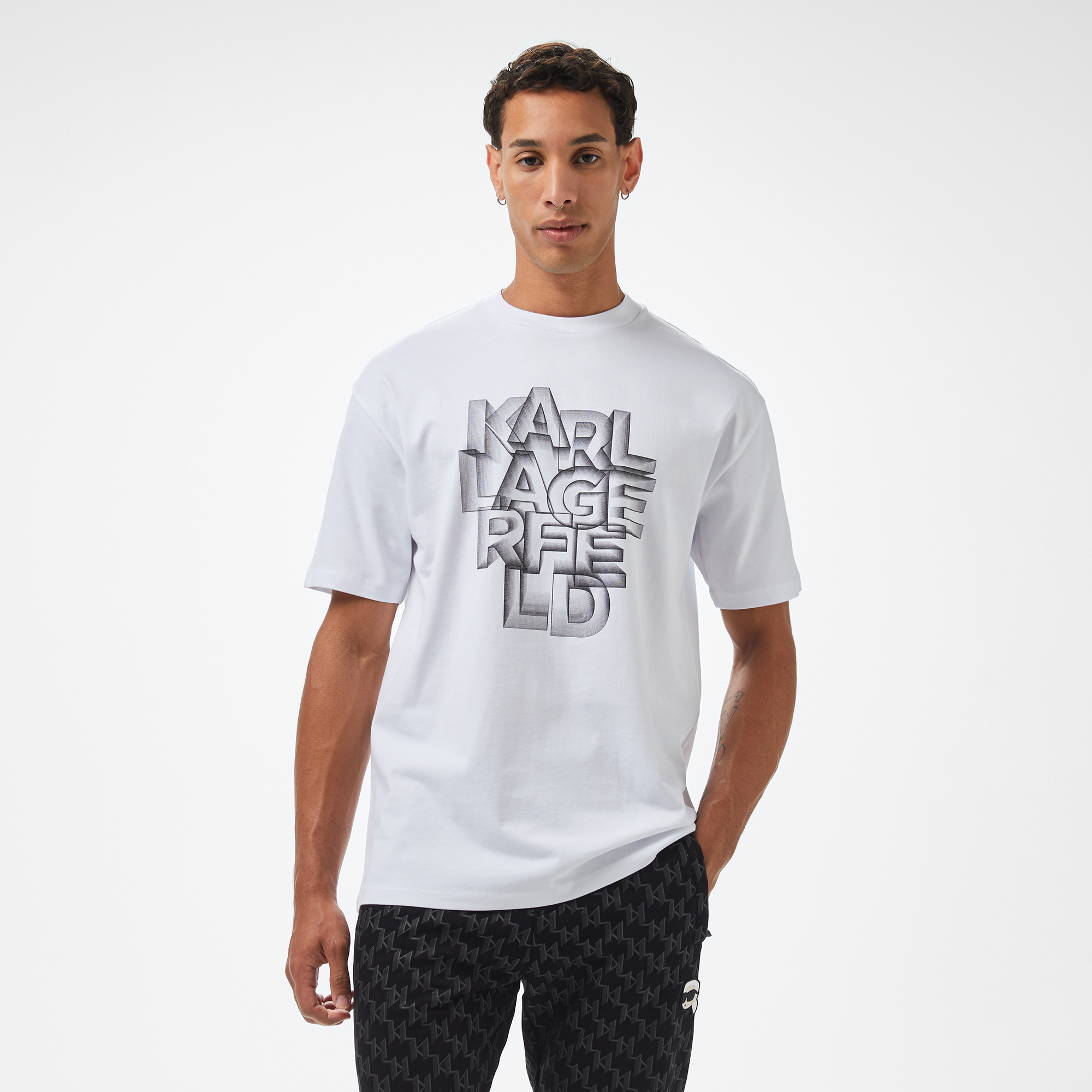  Karl Lagerfeld Erkek Renkli T-Shirt