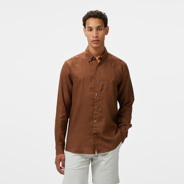  Nautica Erkek Kahverengi Classic Fit Gömlek