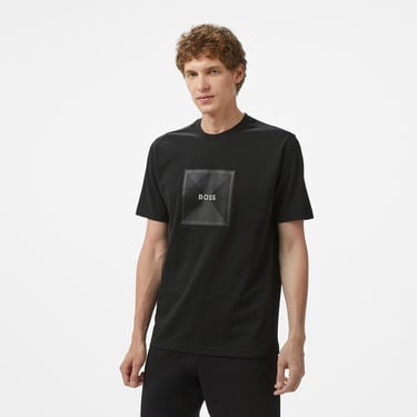  Boss Logo Erkek Siyah T-Shirt