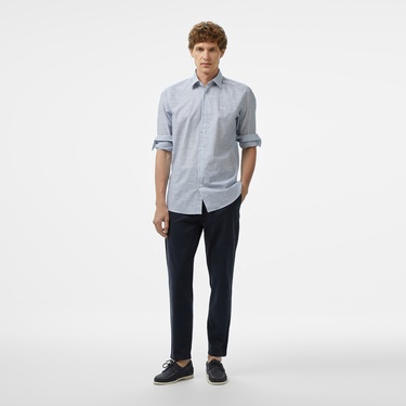  Hugo Valerio Erkek Mavi Çizgili Gömlek