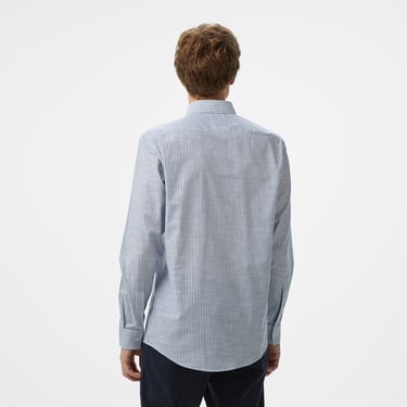  Hugo Valerio Erkek Mavi Çizgili Gömlek