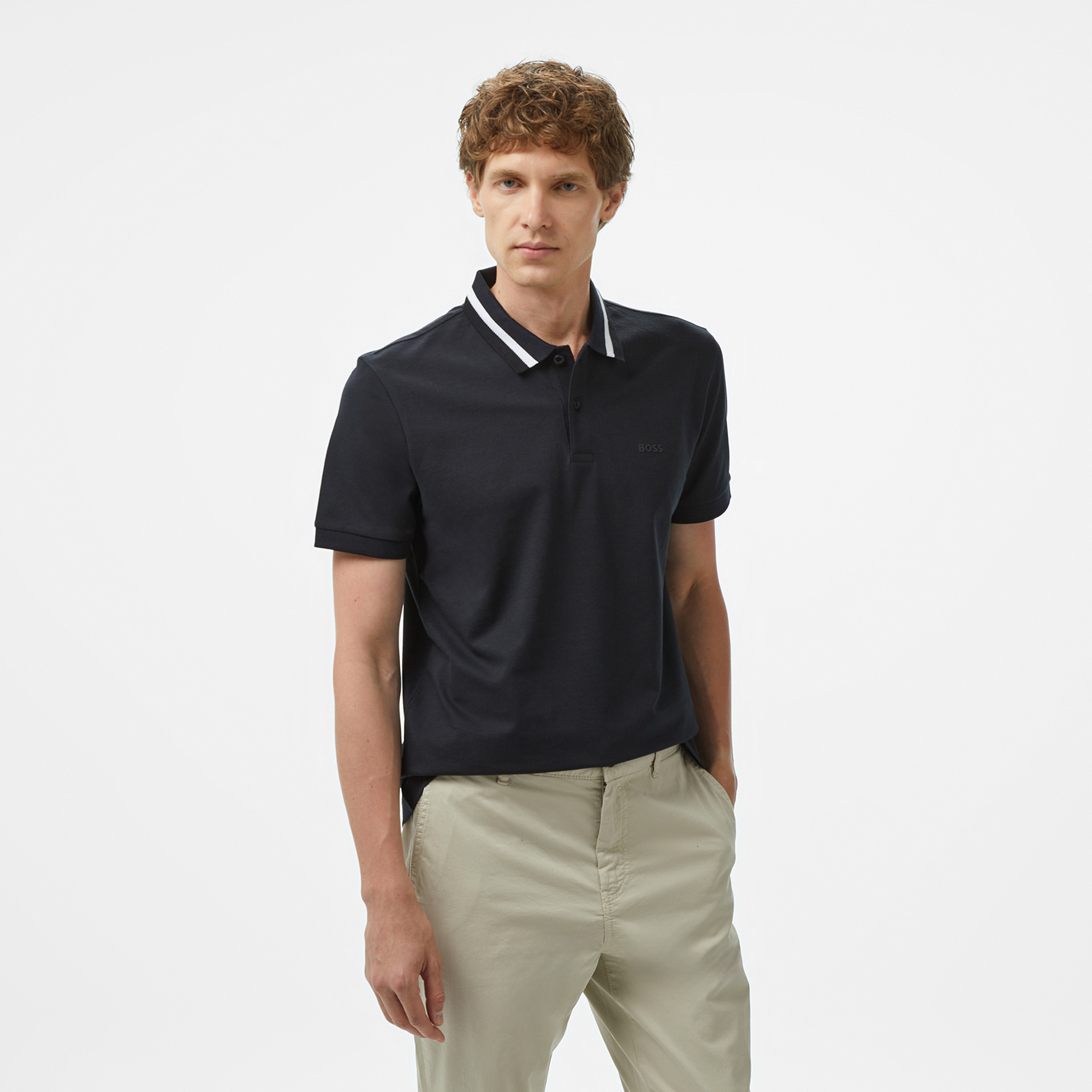 Boss Paddy Heritage Erkek Koyu Mavi Polo