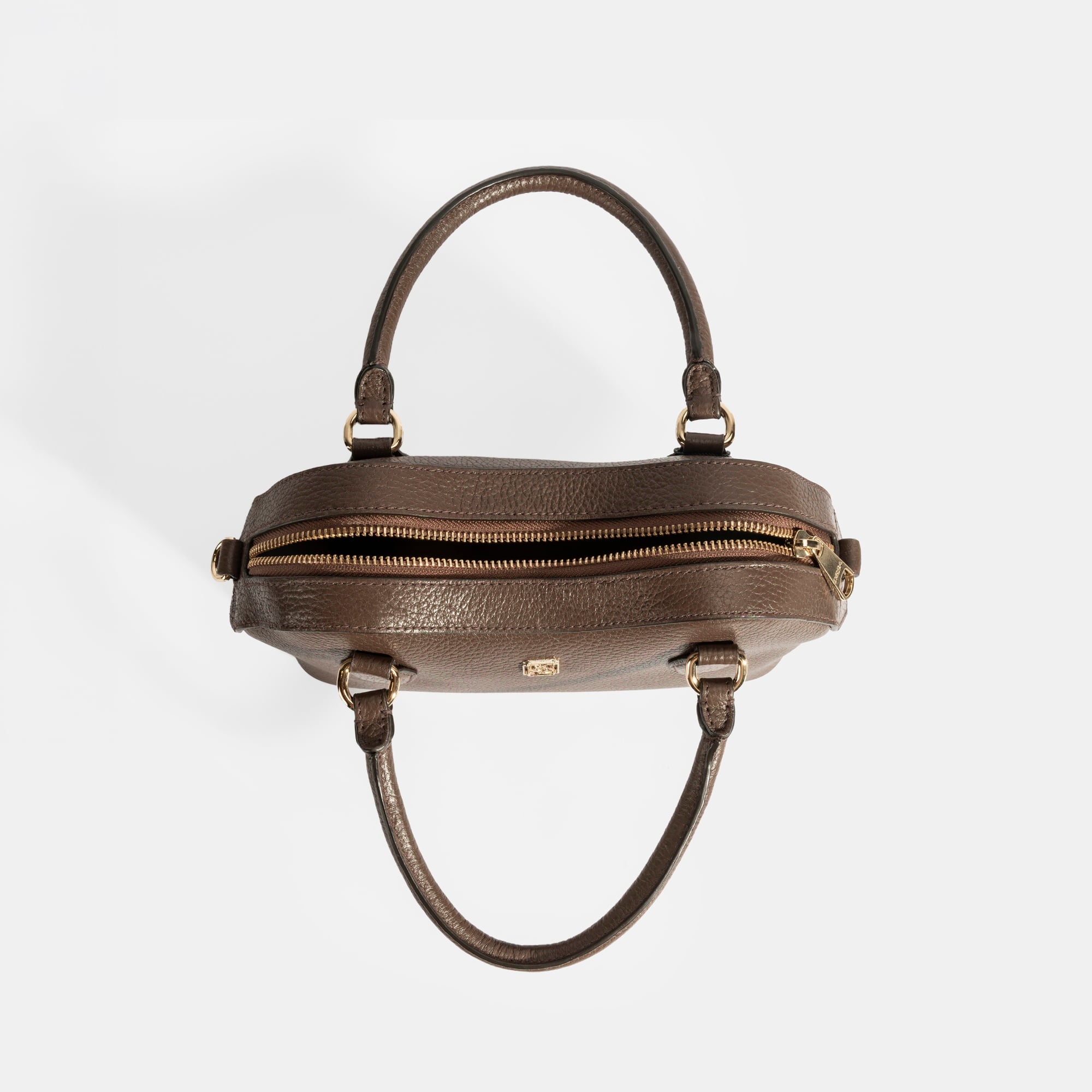 Kadın Kahve Deri Çanta Aksesuarlı Mini El Çantası