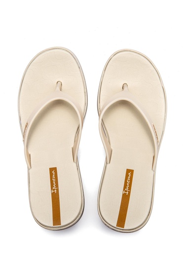  High Fashion Fem Kadın Parmak Arası Terlik Bej 35/40