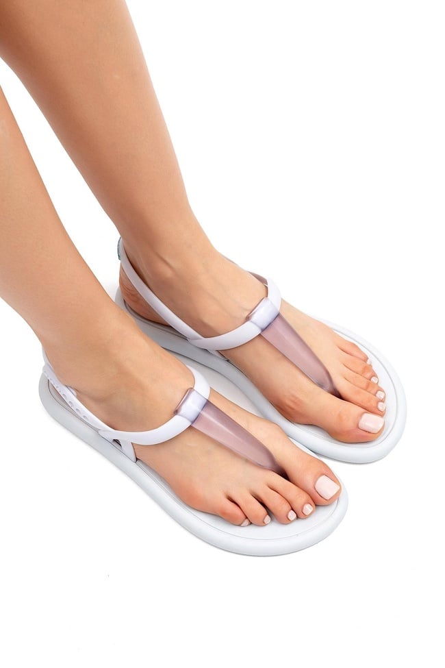  Glossy Kadın Sandalet Beyaz 35/42