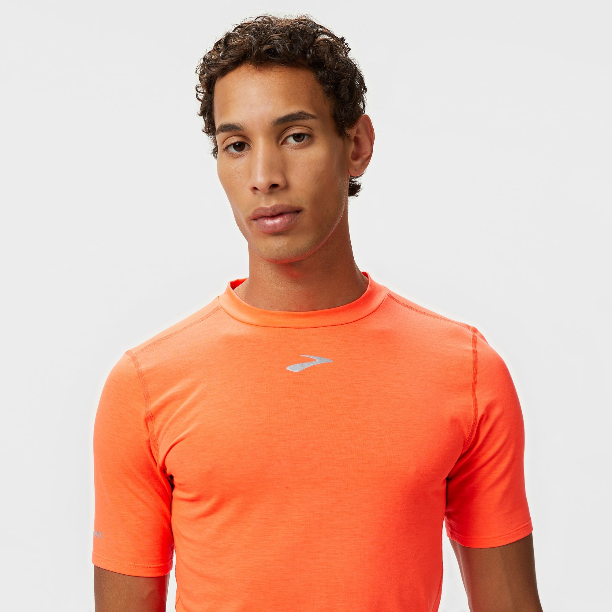 Brooks High Point Sleeve Erkek Turuncu Koşu T-Shirt