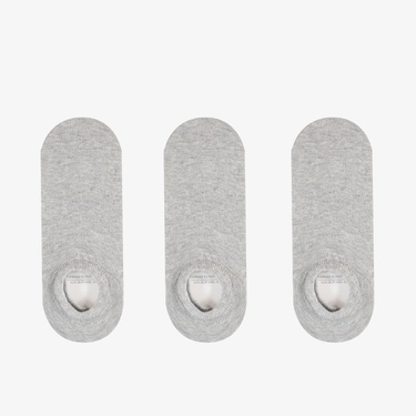  UNITED4 Classic Unisex Gri 3lü Babet Çorap