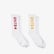 UNITED4 Unisex Beyaz 2'li Çorap