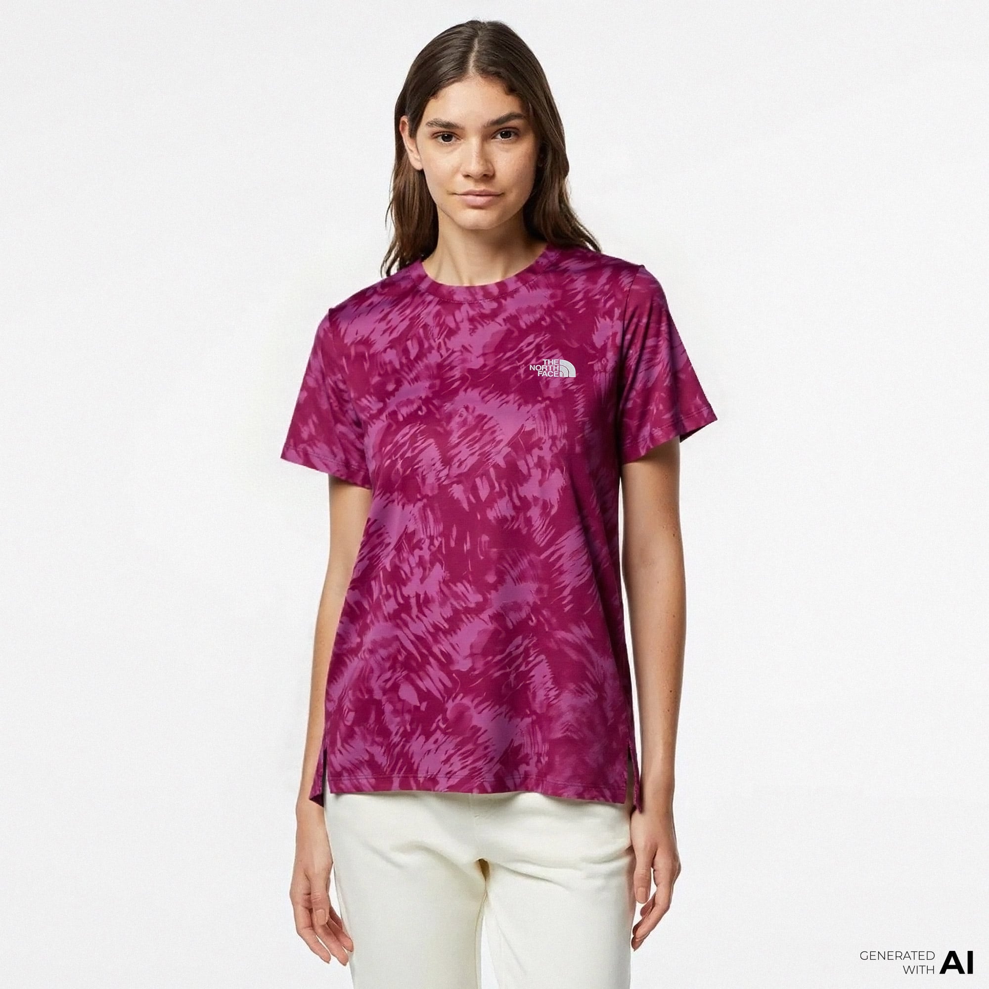  The North Face Flex S/S Reg Aop Kadın Pembe T-Shirt