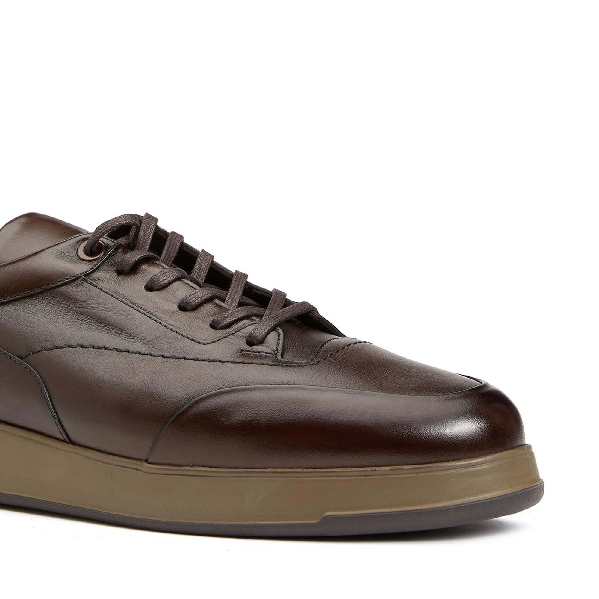 George Hogg Erkek Kahverengi Deri Sneaker