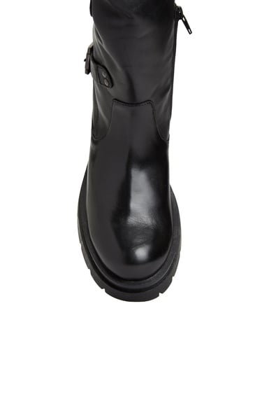  Divarese Kadın Siyah Deri Bot