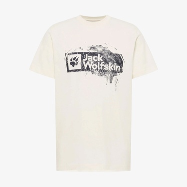  Jack Wolfskin Brand Erkek Krem T-Shirt