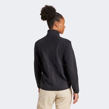  adidas Mountain Essentials Full-Zip Fleece Kadın Siyah Polar