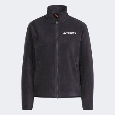  adidas Mountain Essentials Full-Zip Fleece Kadın Siyah Polar