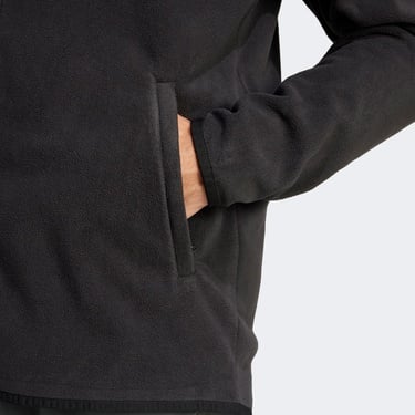  adidas Mountain Essentials Full-Zip Fleece Erkek Siyah Polar