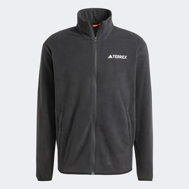  adidas Mountain Essentials Full-Zip Fleece Erkek Siyah Polar