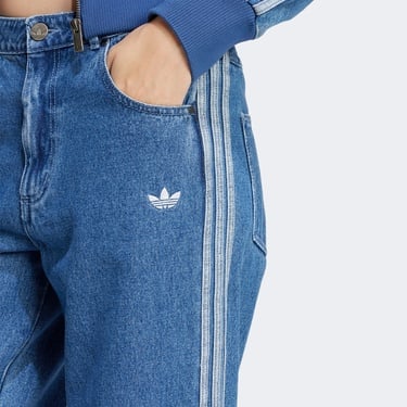  adidas Adicolor 3-Stripes Kadın Denim Mavi Pantolon