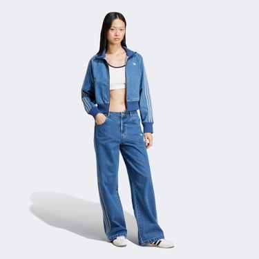  adidas Adicolor 3-Stripes Kadın Denim Mavi Pantolon