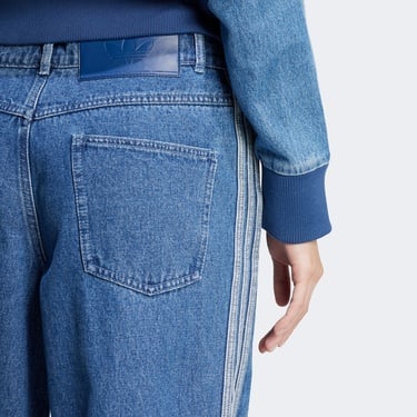  adidas Adicolor 3-Stripes Kadın Denim Mavi Pantolon