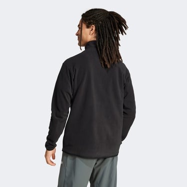 adidas Mountain Essentials Half-Zip Fleece Erkek Siyah Polar