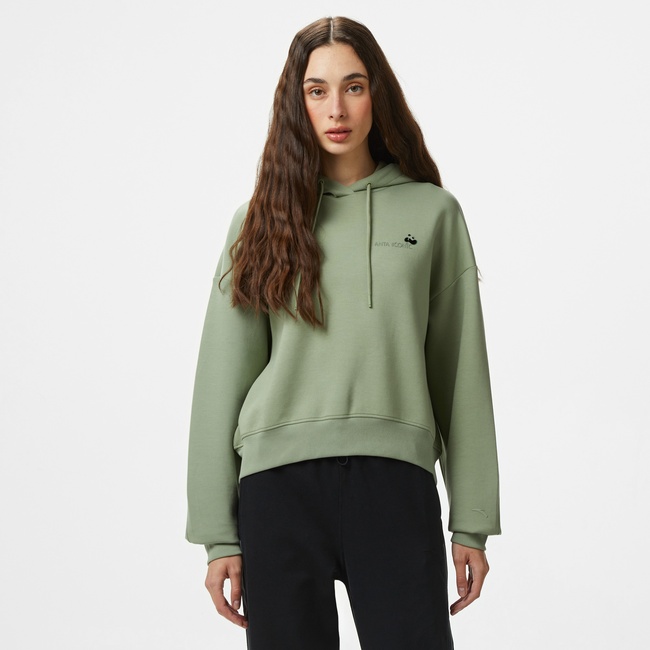  Anta Iconic Kadın Yeşil Sweatshirt