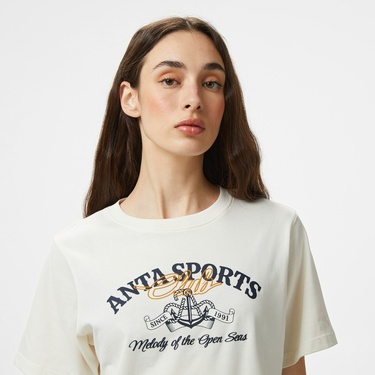  Anta Sports Club Kadın Beyaz T-Shirt