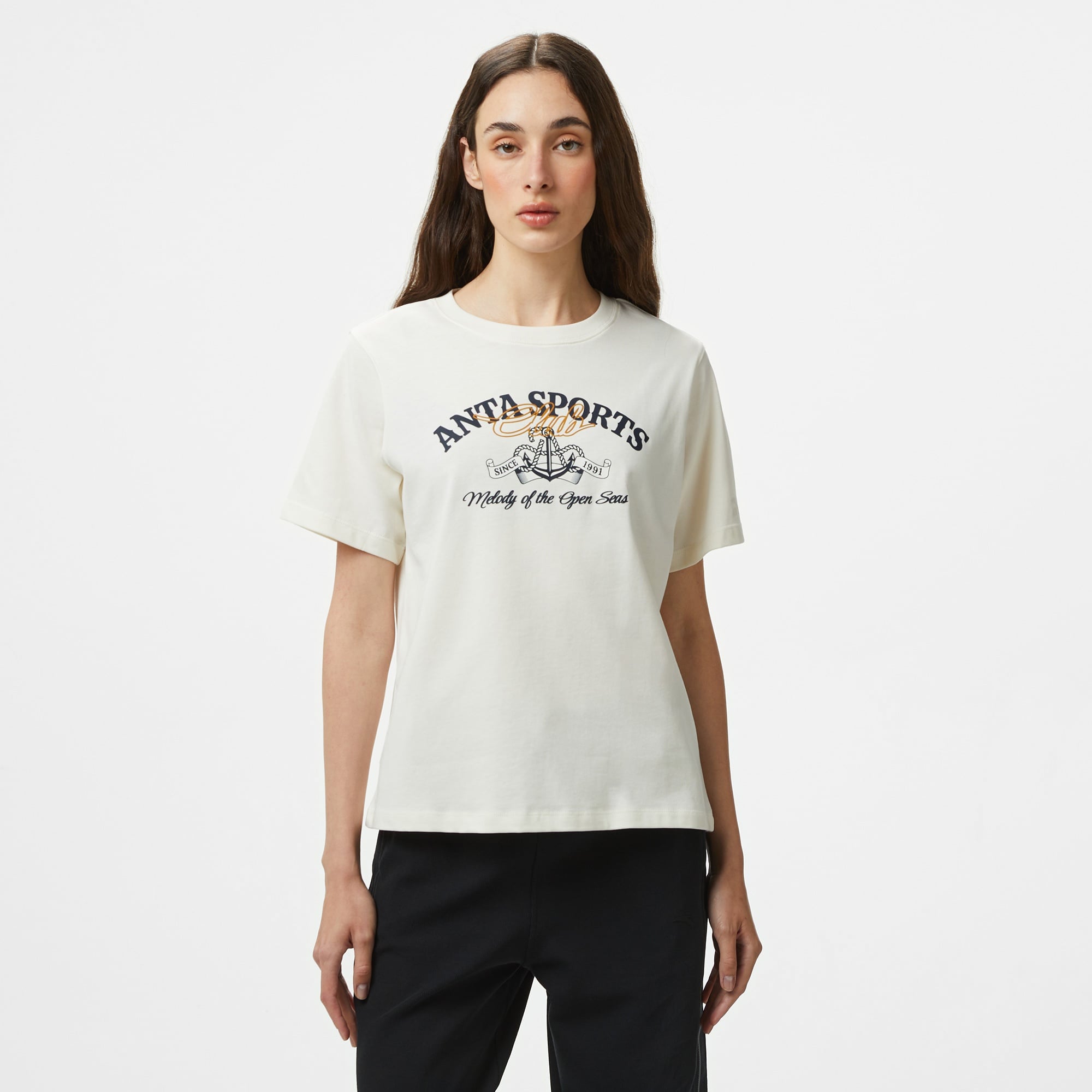 Anta Sports Club Kadın Beyaz T-Shirt