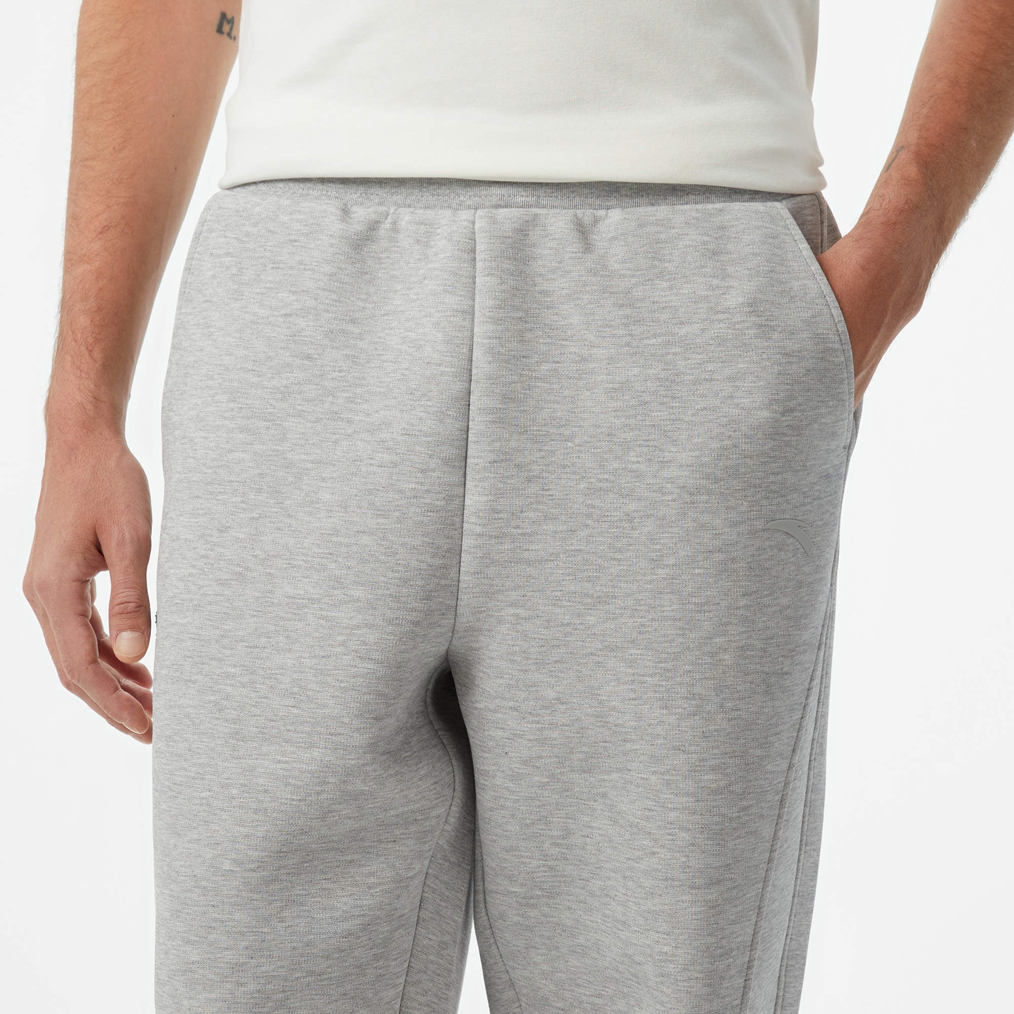 Anta Iconic Knit Erkek Gri Eşofman Altı