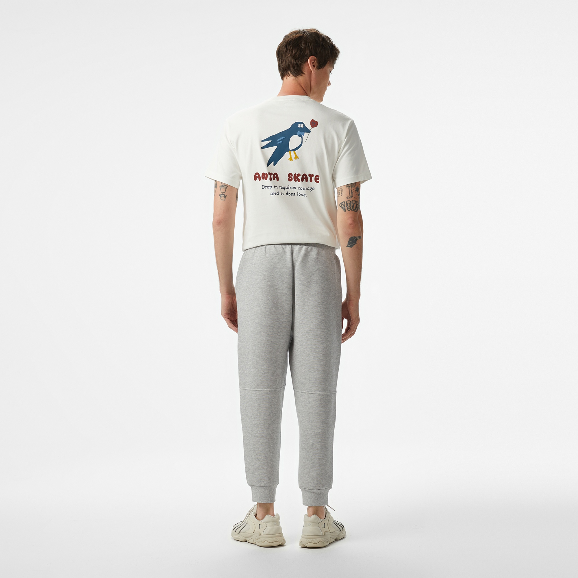 Anta Iconic Knit Erkek Gri Eşofman Altı