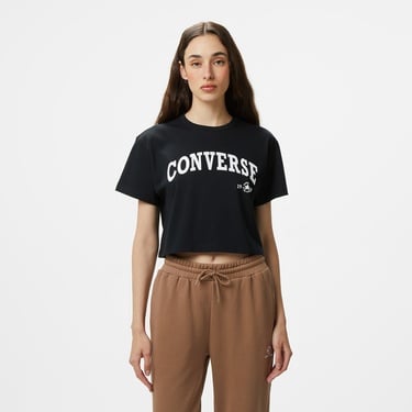  Converse Kadın Siyah T-Shirt