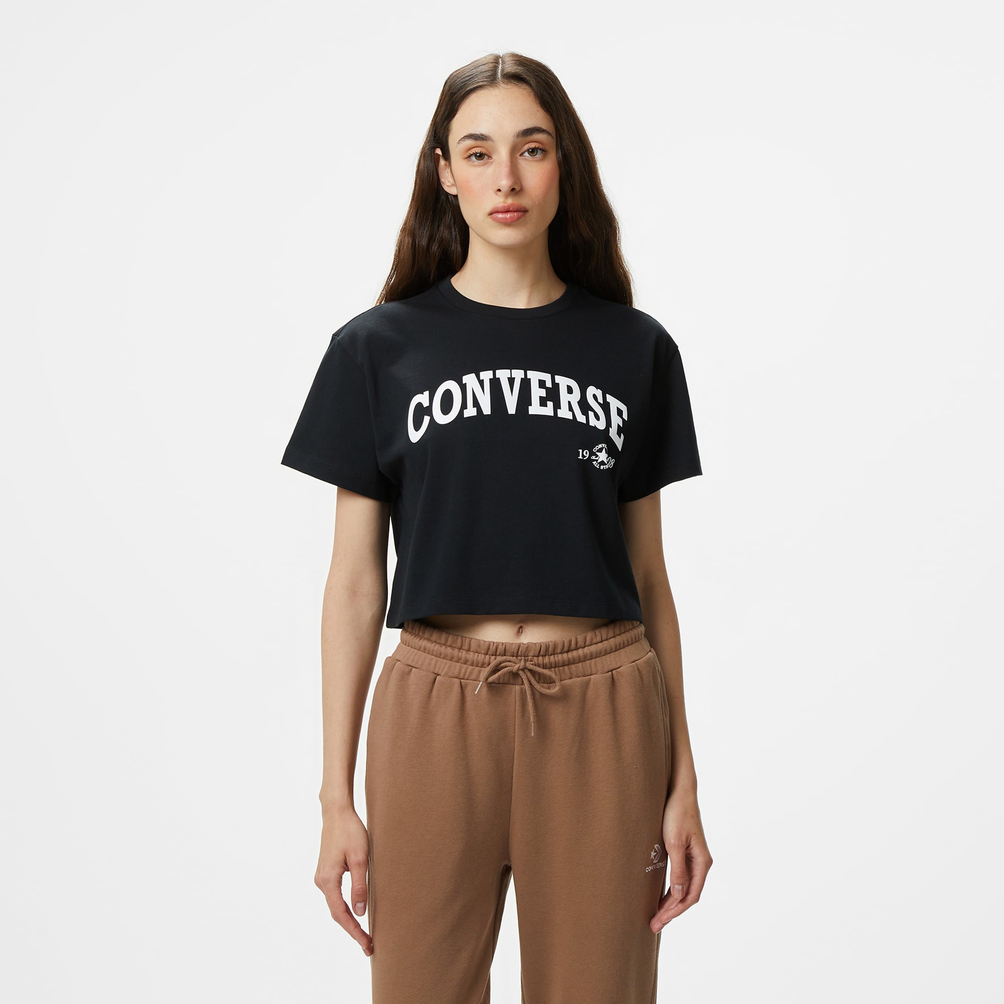  Converse Kadın Siyah T-Shirt