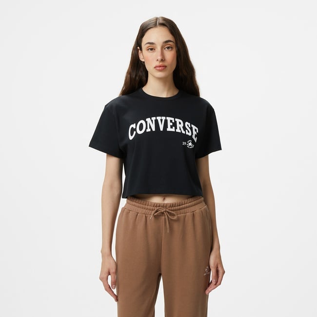  Converse Kadın Siyah T-Shirt